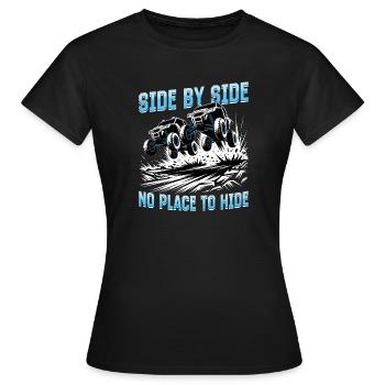 UTV Tout-Terrain 4 Roues Côte à côte - T-shirt Femme - noir - Devant - AI Model Female 172 dark (172cm)