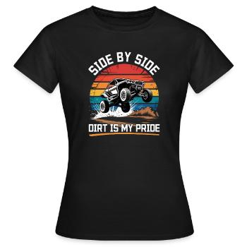 UTV Tout-Terrain 4 Roues Côte à côte - T-shirt Femme - noir - Devant - AI Model Female 172 dark (172cm)