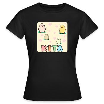 KITA KLEINKINDER KÜKEN - Frauen T-Shirt - Schwarz - Vorne - AI Model Female 172 dark (172cm)
