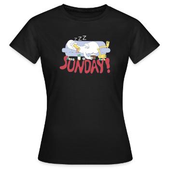 Sunday Chill and Relax - Women's T-Shirt - black - Front - AI Model Female 172 dark (172cm)
