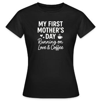 Première fête des mères Humour Idée cadeau pour maman Famille - T-shirt Femme - noir - Devant - AI Model Female 172 dark (172cm)