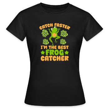 Frog Catcher The Best Frog Catcher Frog - Frauen T-Shirt - Schwarz - Vorne - AI Model Female 172 dark (172cm)