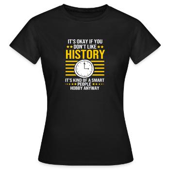 History Historian Historical - Women's T-Shirt - black - Front - AI Model Female 172 dark (172cm)