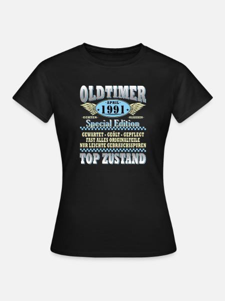 Oldtimer April 1991 Spezialedition - Frauen T-Shirt - Schwarz