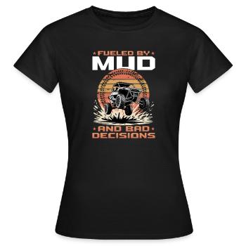 UTV Tout-Terrain 4 Roues Côte à côte - T-shirt Femme - noir - Devant - AI Model Female 172 dark (172cm)
