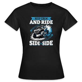 UTV Tout-Terrain 4 Roues Côte à côte - T-shirt Femme - noir - Devant - AI Model Female 172 dark (172cm)