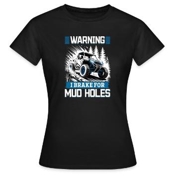 UTV Tout-Terrain 4 Roues Côte à côte - T-shirt Femme - noir - Devant - AI Model Female 172 dark (172cm)