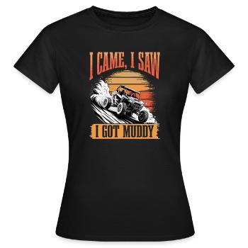 UTV Tout-Terrain 4 Roues Côte à côte - T-shirt Femme - noir - Devant - AI Model Female 172 dark (172cm)
