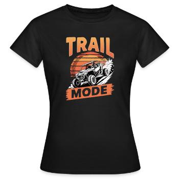 UTV Tout-Terrain 4 Roues Côte à côte - T-shirt Femme - noir - Devant - AI Model Female 172 dark (172cm)