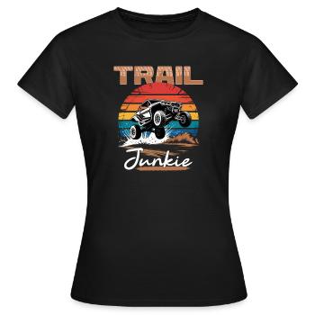 UTV Tout-Terrain 4 Roues Côte à côte - T-shirt Femme - noir - Devant - AI Model Female 172 dark (172cm)