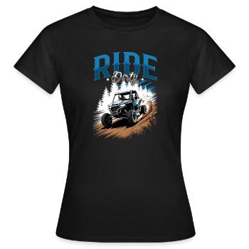 UTV Tout-Terrain 4 Roues Côte à côte - T-shirt Femme - noir - Devant - AI Model Female 172 dark (172cm)