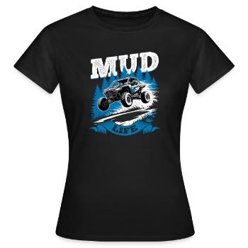 UTV Tout-Terrain 4 Roues Côte à côte - T-shirt Femme - noir - Devant - AI Model Female 172 dark (172cm)
