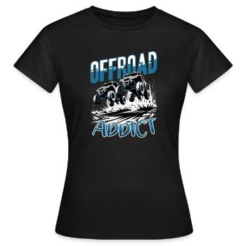UTV Tout-Terrain 4 Roues Côte à côte - T-shirt Femme - noir - Devant - AI Model Female 172 dark (172cm)