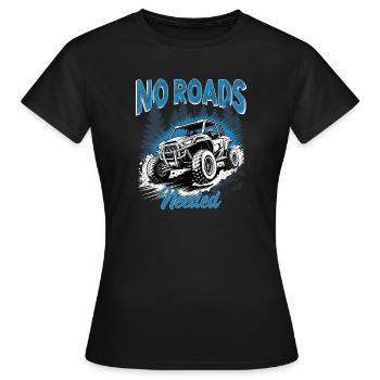 UTV Tout-Terrain 4 Roues Côte à côte - T-shirt Femme - noir - Devant - AI Model Female 172 dark (172cm)