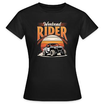 UTV Tout-Terrain 4 Roues Côte à côte - T-shirt Femme - noir - Devant - AI Model Female 172 dark (172cm)