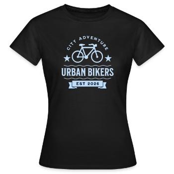 Urban Bikers geschaffen 2026 - Frauen T-Shirt - Schwarz - Vorne - AI Model Female 172 dark (172cm)