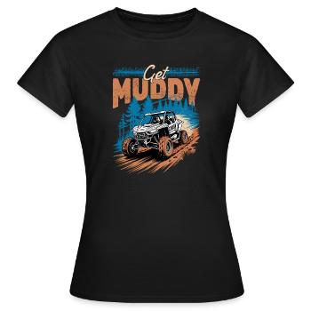 UTV Tout-Terrain 4 Roues Côte à côte - T-shirt Femme - noir - Devant - AI Model Female 172 dark (172cm)