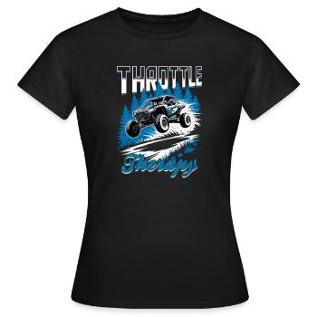 UTV Tout-Terrain 4 Roues Côte à côte - T-shirt Femme - noir - Devant - AI Model Female 172 dark (172cm)