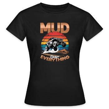 UTV Tout-Terrain 4 Roues Côte à côte - T-shirt Femme - noir - Devant - AI Model Female 172 dark (172cm)