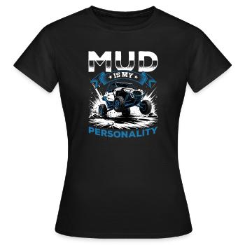 UTV Tout-Terrain 4 Roues Côte à côte - T-shirt Femme - noir - Devant - AI Model Female 172 dark (172cm)