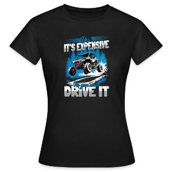 UTV Tout-Terrain 4 Roues Côte à côte - T-shirt Femme - noir - Devant - AI Model Female 172 dark (172cm)