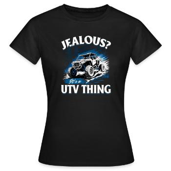 UTV Tout-Terrain 4 Roues Côte à côte - T-shirt Femme - noir - Devant - AI Model Female 172 dark (172cm)