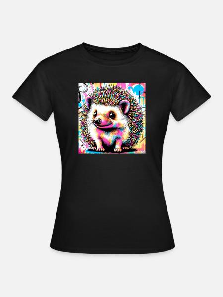 Igel - Frauen T-Shirt - Schwarz