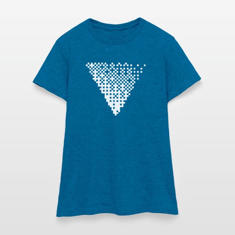 Triangular Halftone Pixel Grid Women's T-Shirt