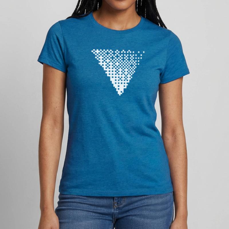 Triangular Halftone Pixel Grid Women's T-Shirt