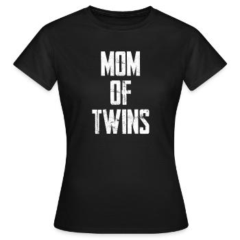 Mom Of Twins - Frauen T-Shirt - Schwarz - Vorne - AI Model Female 172 dark (172cm)
