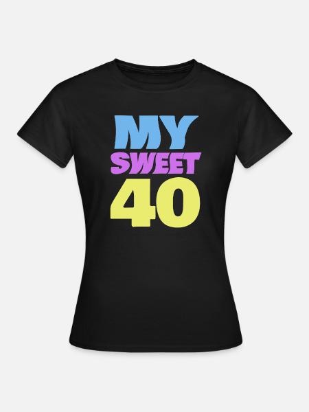 40er Farbexplosion Logo - Frauen T-Shirt - Schwarz