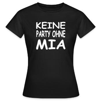Mia - Frauen T-Shirt - Schwarz - Vorne - AI Model Female 172 dark (172cm)