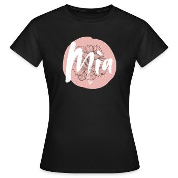 Mila Mädchenname Baby Shower Name Shirt - Frauen T-Shirt - Schwarz - Vorne - AI Model Female 172 dark (172cm)