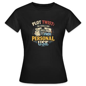 Privately used | Company car tax - Women's T-Shirt - black - Front - AI Model Female 172 dark (172cm)