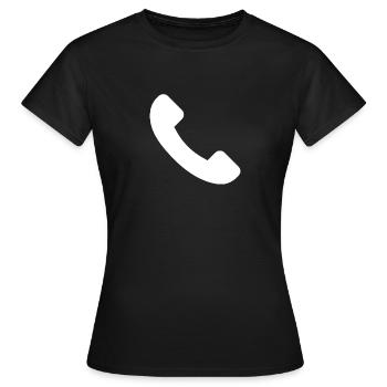 téléphone - T-shirt Femme - noir - Devant - AI Model Female 172 dark (172cm)