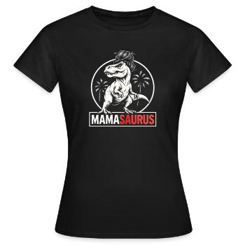 Mamasaurus Maman Maman Idée de cadeau Humour Drôle - T-shirt Femme - noir - Devant - AI Model Female 172 dark (172cm)
