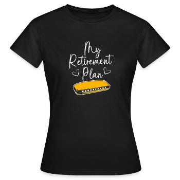 Mundharmonika Volksmusik Volksfest - Frauen T-Shirt - Schwarz - Vorne - AI Model Female 172 dark (172cm)