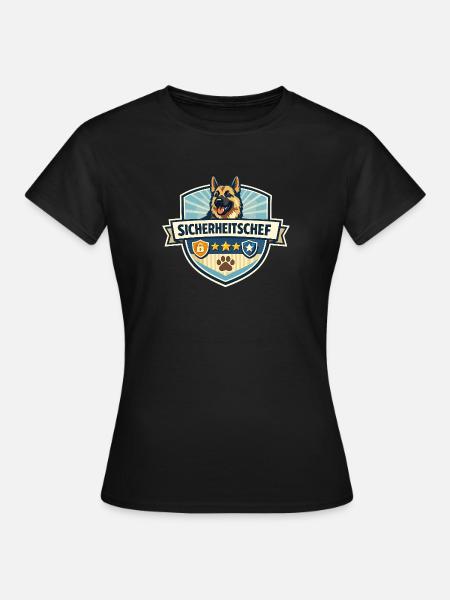 Sicherheitschef Schäferhund Logo - Frauen T-Shirt - Schwarz