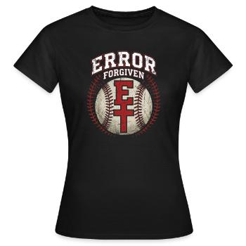 Error Forgiven Christlicher Baseball Glaube Jesus - Frauen T-Shirt - Schwarz - Vorne - AI Model Female 172 dark (172cm)