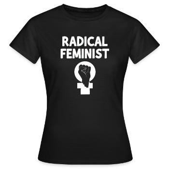 radikale Feministin - Frauen T-Shirt - Schwarz - Vorne - AI Model Female 172 dark (172cm)