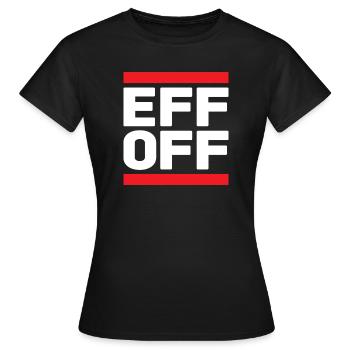 Slogan en rouge blanc - T-shirt Femme - noir - Devant - AI Model Female 172 dark (172cm)