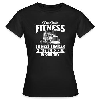 Fitness Truck Dock Challenge Trucker - Women's T-Shirt - black - Front - AI Model Female 172 dark (172cm)