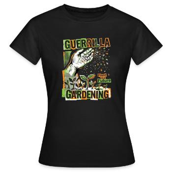 Jardinage en grande ville - T-shirt Femme - noir - Devant - AI Model Female 172 dark (172cm)