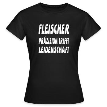 Fleischer - Frauen T-Shirt - Schwarz - Vorne - AI Model Female 172 dark (172cm)