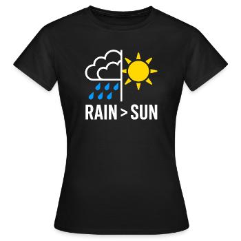 La pluie sur la régénération du soleil - T-shirt Femme - noir - Devant - AI Model Female 172 dark (172cm)