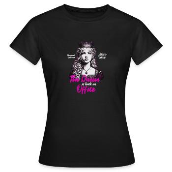 The Queen Is Back In Office Crown Design - Women's T-Shirt - black - Front - AI Model Female 172 dark (172cm)