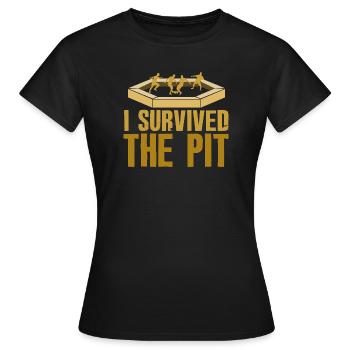 Ich habe die Grube überlebt - Frauen T-Shirt - Schwarz - Vorne - AI Model Female 172 dark (172cm)