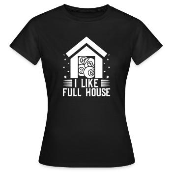 Joueur de bingo J’aime le bingo Full House - T-shirt Femme - noir - Devant - AI Model Female 172 dark (172cm)