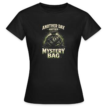 Daily Surprise Pack | Garbage Collection, Humor - Women's T-Shirt - black - Front - AI Model Female 172 dark (172cm)