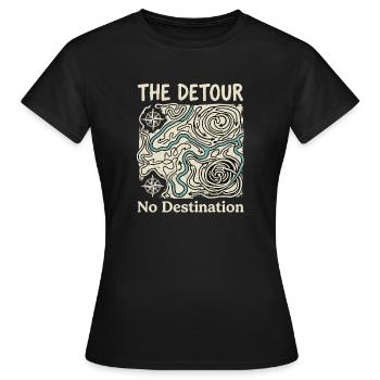 No Destination Detour - Women's T-Shirt - black - Front - AI Model Female 172 dark (172cm)